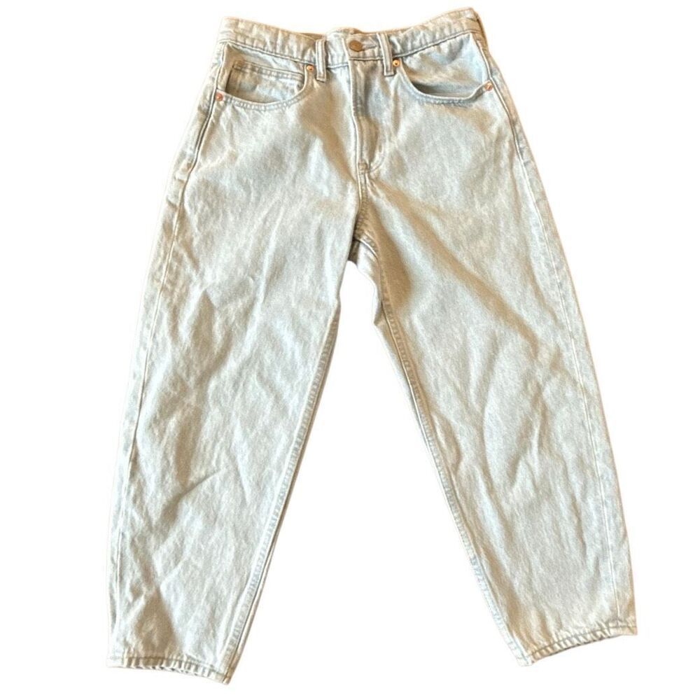 Gap barrel high rise light wash crop jeans size 2p - Picture 3 of 13